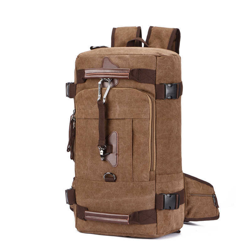 Outdoor backpack junior high school college canvas mountaineering bag Single Shoulder Messenger Bag Travel Bag 240915