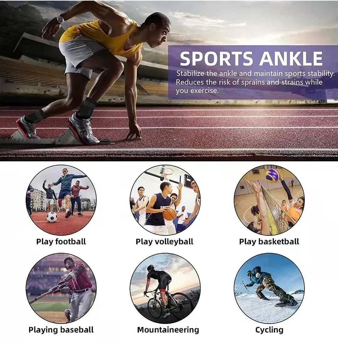 Compression Ankle Protector Gym Sport Anklet Support with Adjustable Strap Dumbbells Bodybuilding Ankle Braces for Football Y240913