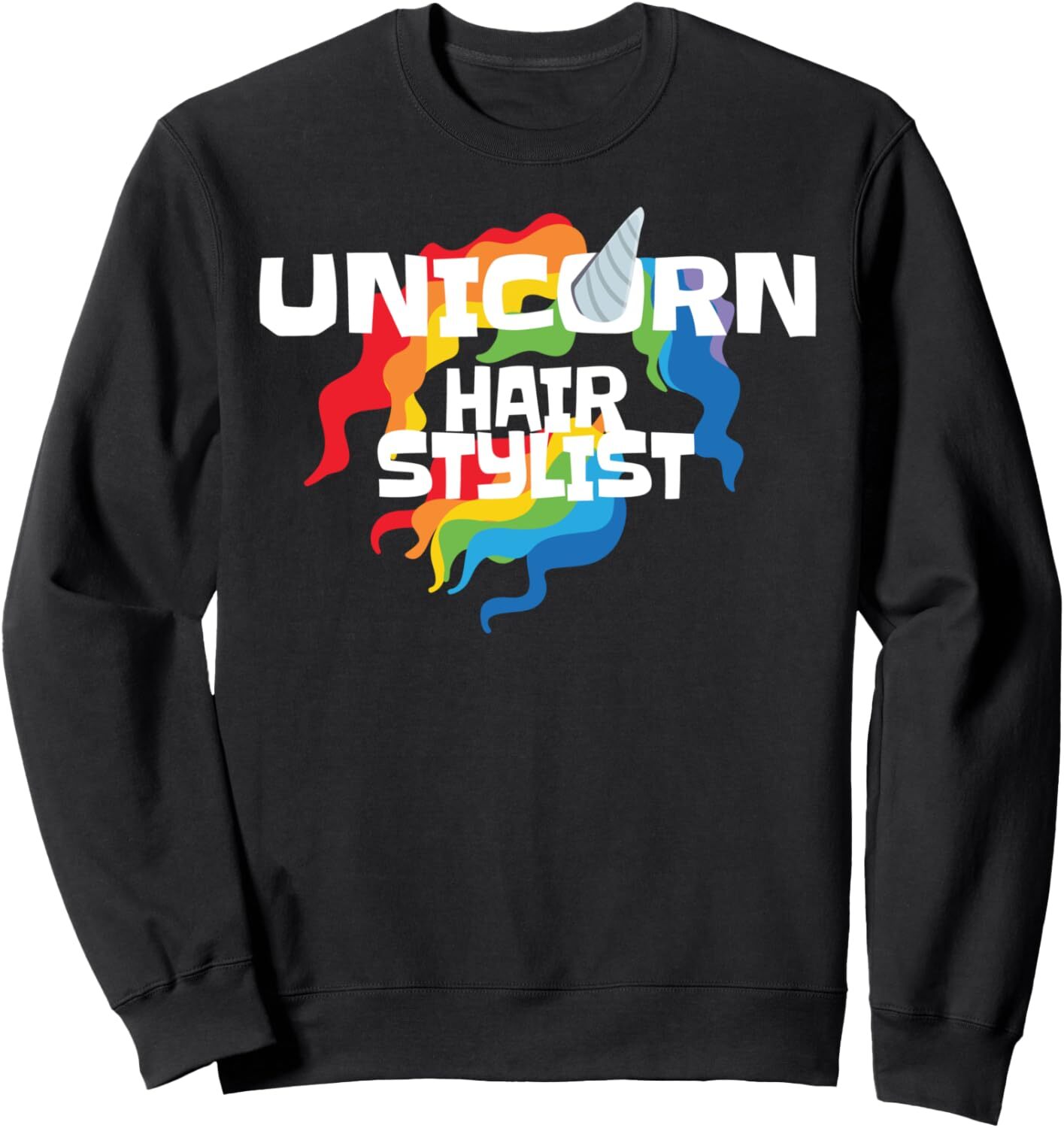 Long Sleeve Shirts for Men sweatshirt Unicorn Hair Stylist Hairdresser Unicorn Lover Gift Sweatshirt Tee Streetwear Casual tops clothes