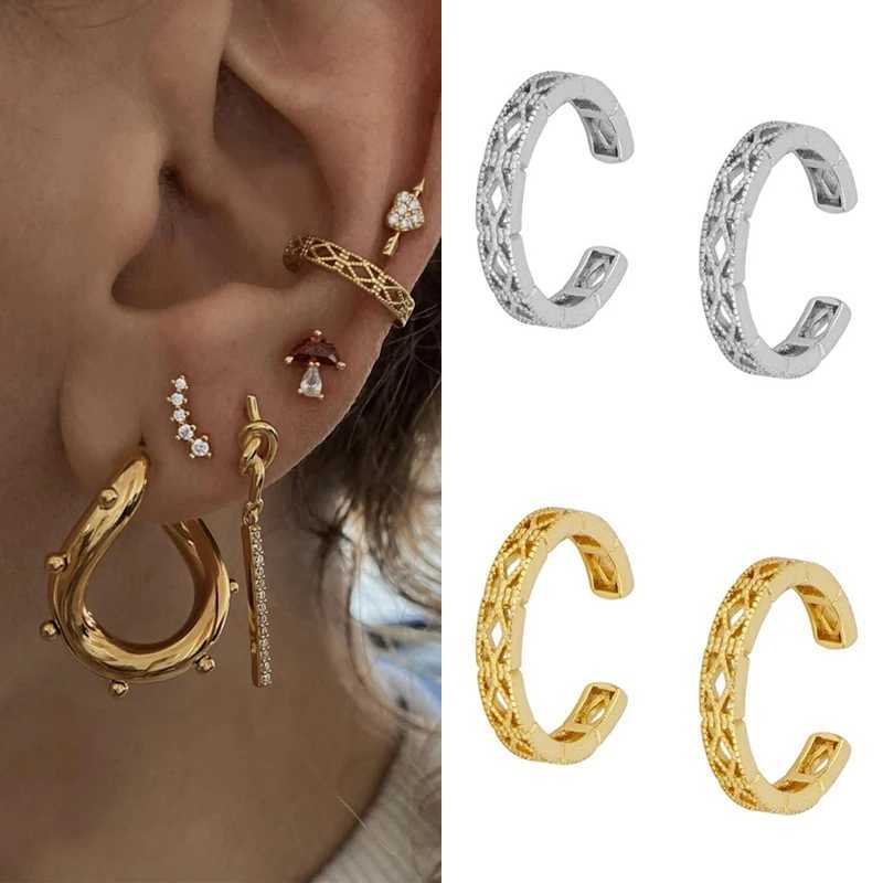 KEYOUNUO Gold Filled Silver Color Cartilage Madrid Ear Cuffs Earrings For Women Golden Clip Earring Party Jewelry WholesaleX240913