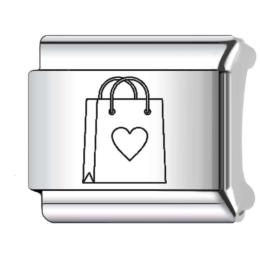 2024 New Women's Gift sweet love Italian Charms Links Beads Fit 9Mm Stainless Steel Bracelet Making Jewelry