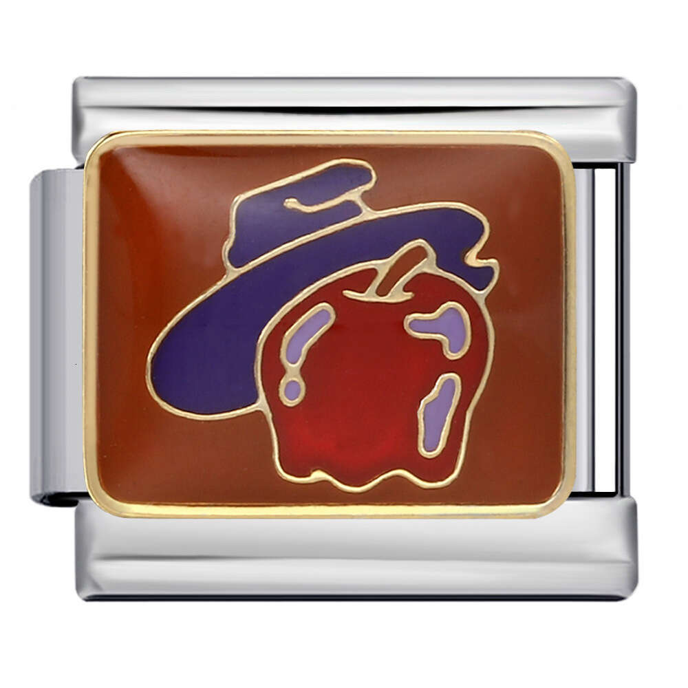 Halloween Bead Gothic Titanium Steel Welding Enamel DIY Bracelet Italian Charm Links Fit 9Mm Bracelet Jewelry DIY Making Gifts