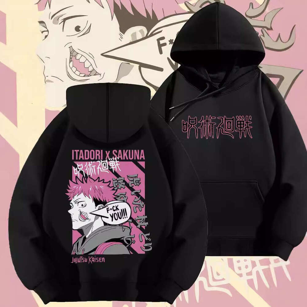 Cross Border Japanese Manga Spell Battle Hoodie For Autumn And Winter, Men's And Women's Long Sleeve Hoodie fashion