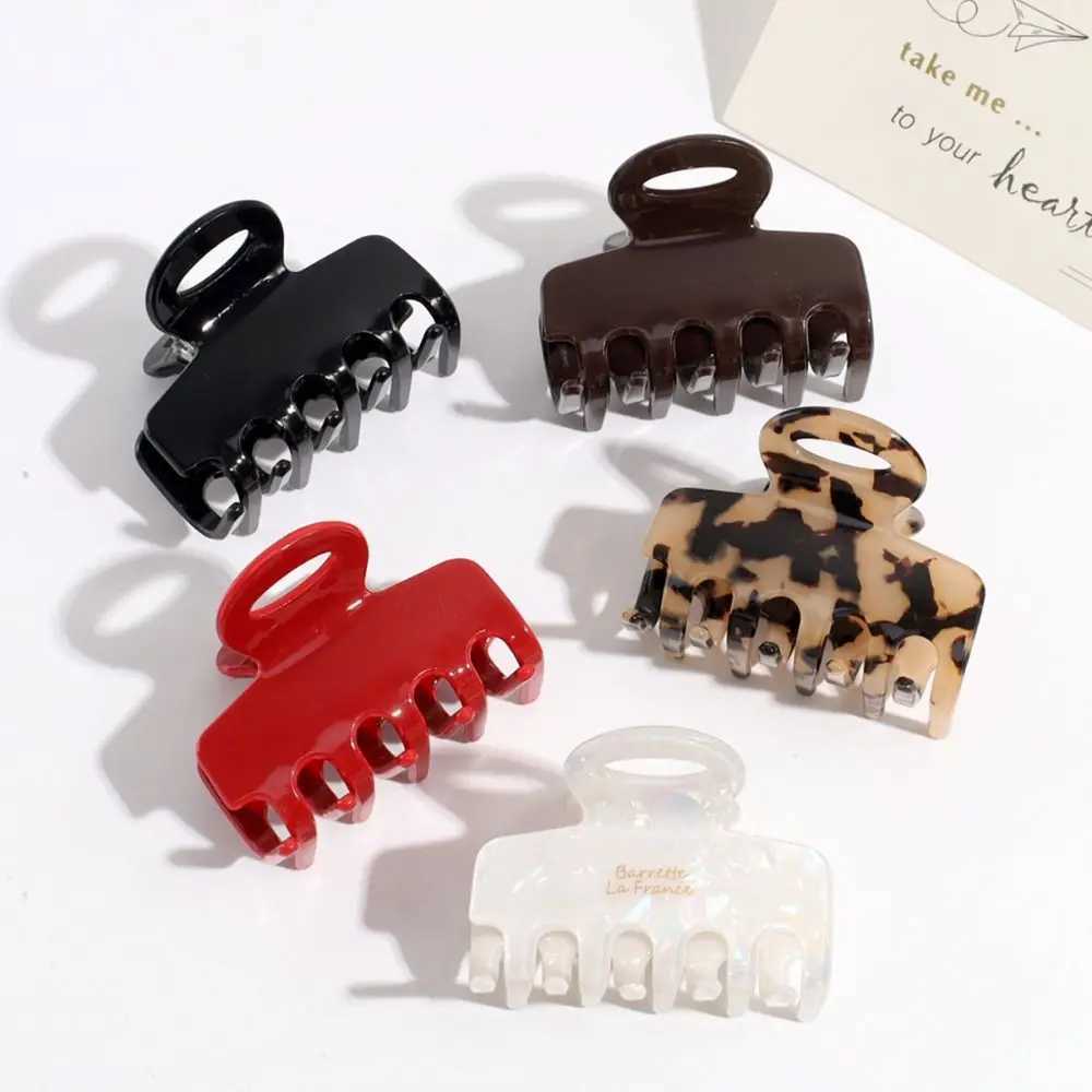 Hair Clip Acrylic Hair Claw Elegant Korean Style Geometrric Women Shark Clip Ponytail Holder Headdress Square Hair Claw LadiesX240912