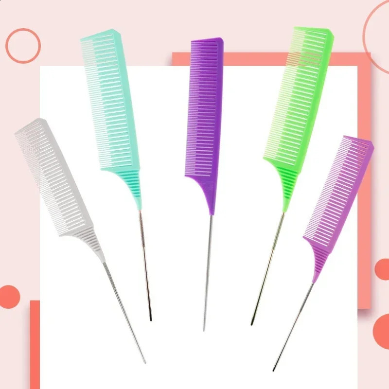 3pcs Hairbrush Hair Styling Combs Tailed Comb Set Coloring Dyeing Salon Tool Sectioning Highlighting Weaving Cutting 240911