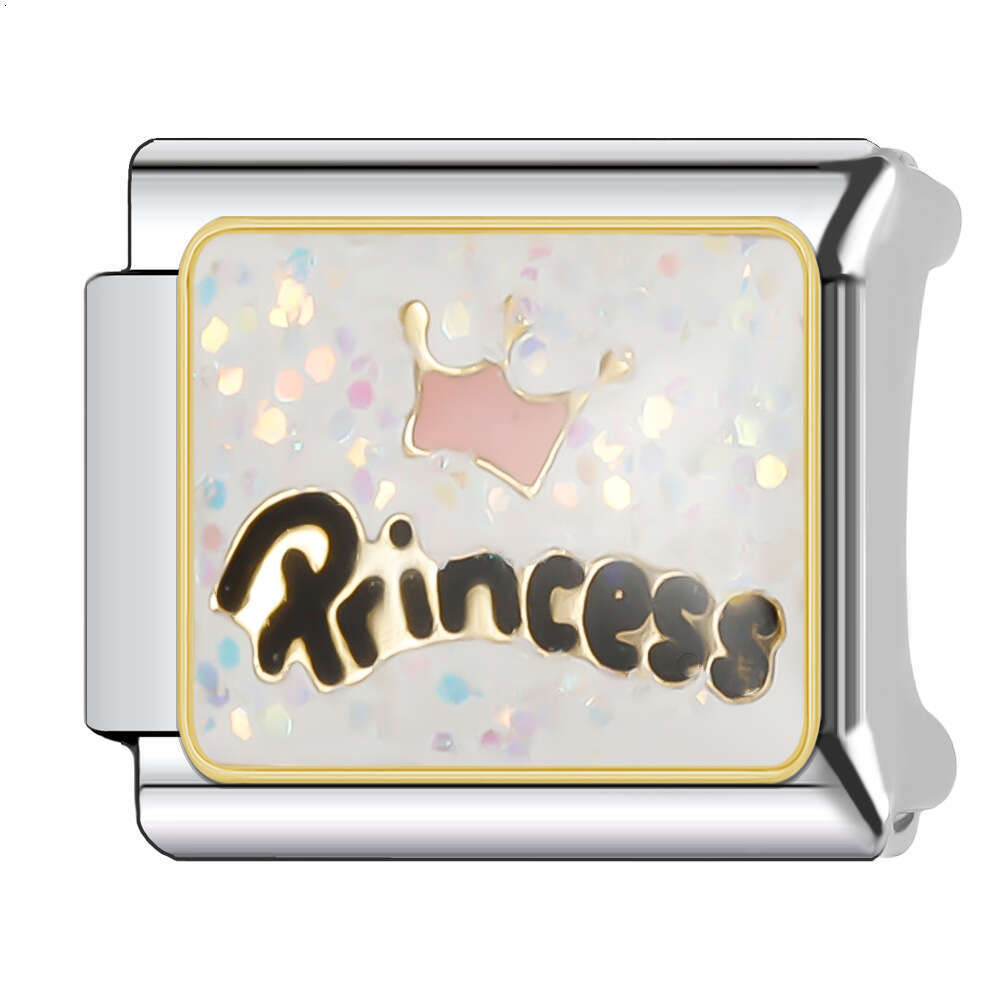 Hot Selg 9Mm Single Section Combination Italian charms bracelet With Titanium Steel Enamel Material Elastic Bracelet DIY