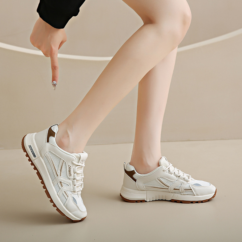 Women Sports Fashion Thick Sole Versatile Clunky Shoes Athleisure Vintage Sneakers Free shipping