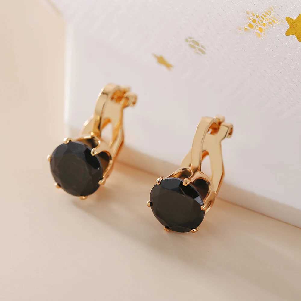 JIOFREE Round Cubic Zirconia Clip Earrings for women Fashion 3 color Crystal Jewelry Earrings Female Wedding Party GiftX240913