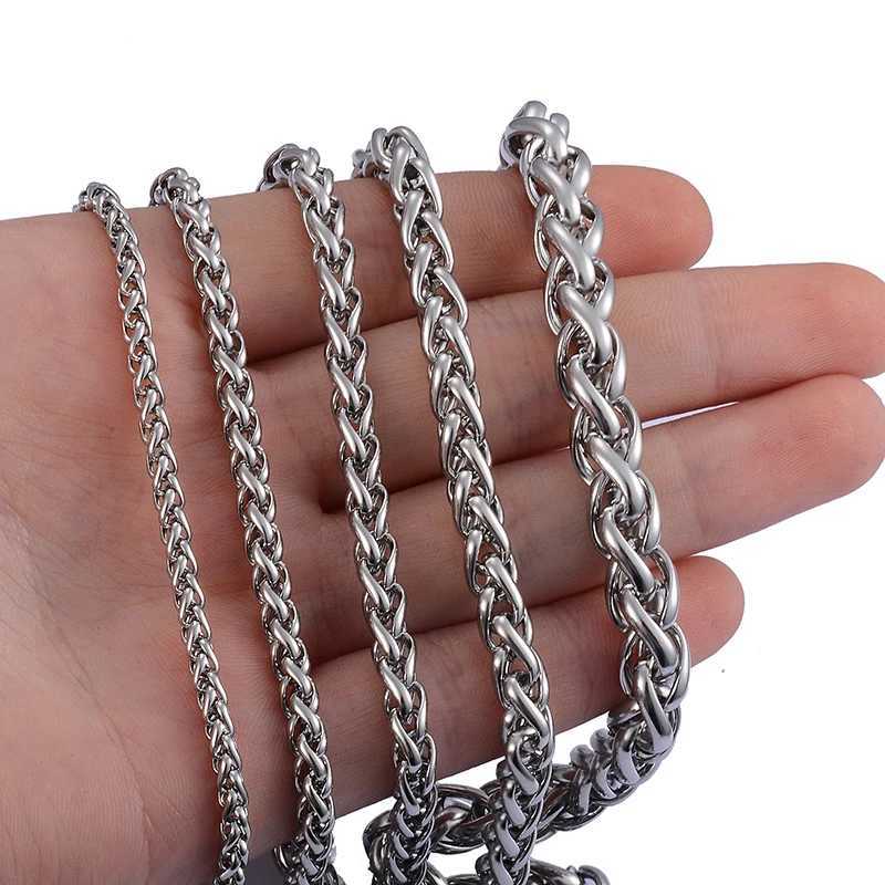 Waterproof Stainless Steel Wheat Chains Bracelet Gold Color High Quality Jewelry For Men And Women In Various ColorsX240913