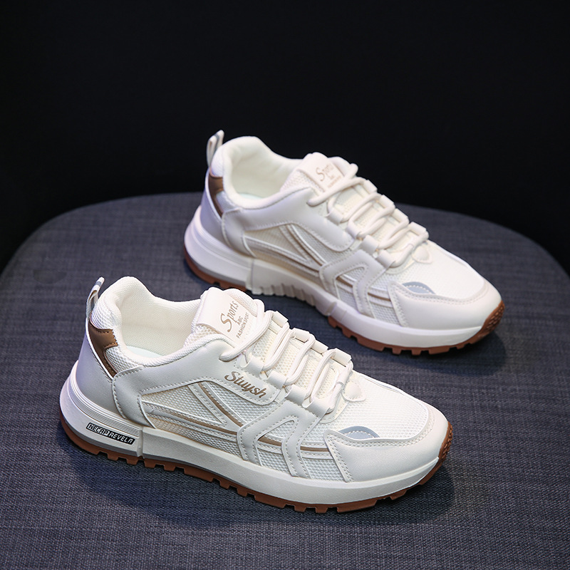 Women Sports Fashion Thick Sole Versatile Clunky Shoes Athleisure Vintage Sneakers Free shipping