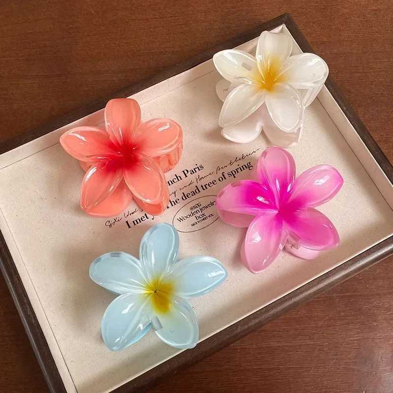 Bohemian Beach Vacation Lily Flower Hair Claw Sweet Hair Clip for Women Floral Claws Fashion Girl Accessories GiftX2409
