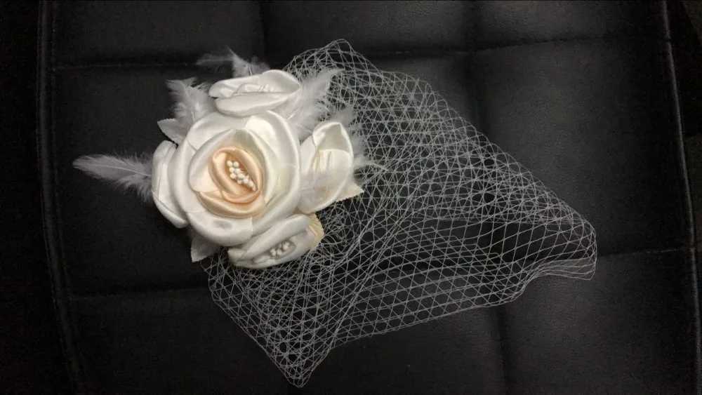 wedding veil Birdcage veil flowers bridal veil cage veu de noiva accessoire cheveux mariage wedding hair accessoriesX240913