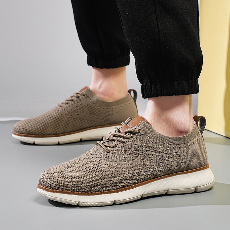 Fashion Men Casual Shoes Breathable Slip on Walking Mesh Running Sneakers Non-slip Flats Lightweight Sport Shoes Driving Loafers