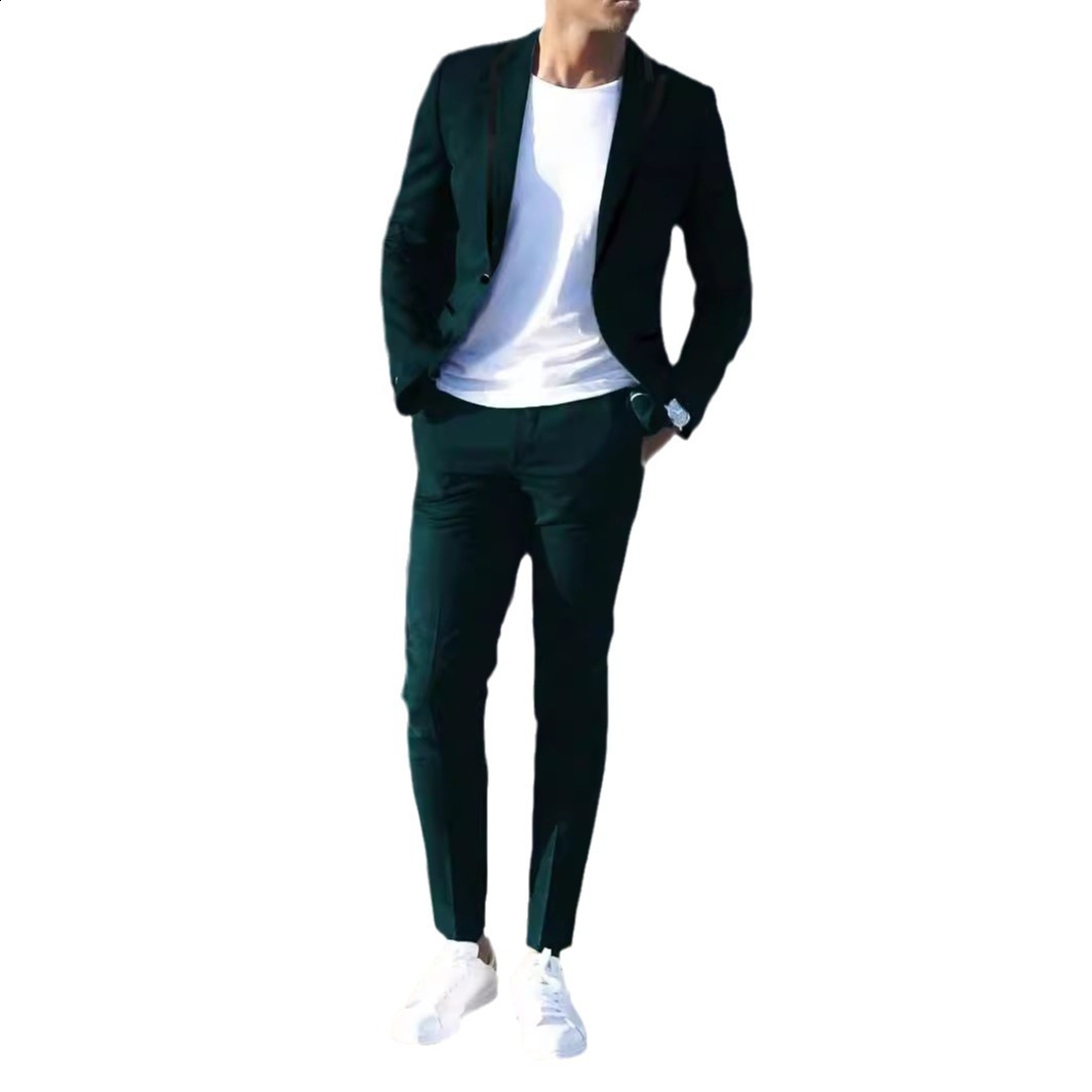 Men's Suits Blazers Arrival Slim Fit Male Suit Notched Lapel Groom Tuxedos Formal Business Men Suits 2 Pieces Blazer Pants Traje Hombre 230328