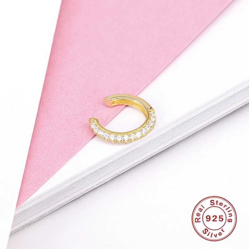 925 sterling silver Star Ear Cuff Micro Pave CZ Zircon Non Pierced Small Sized Girl Clip Earring Cuff Korean Earcuff Jewelry A30X240913