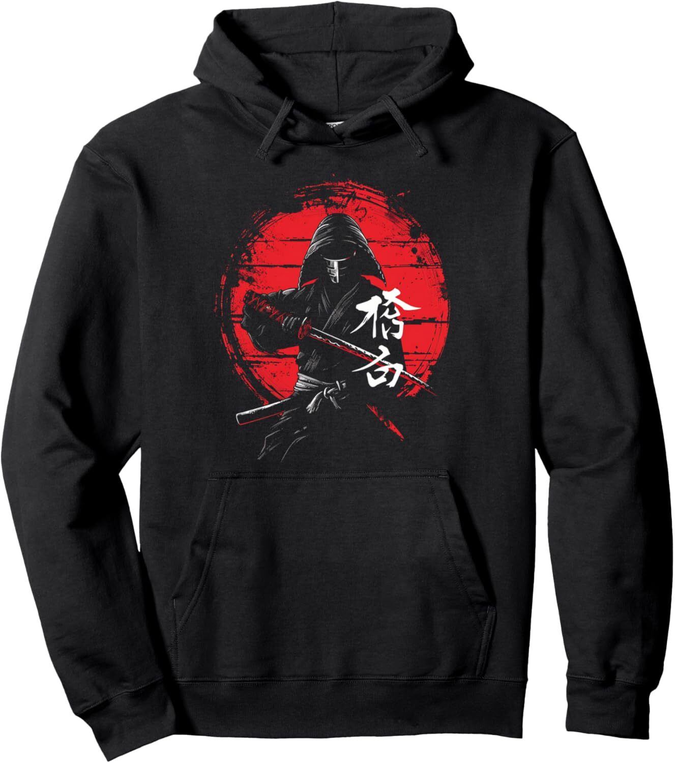 Hoodie for Mens Womens Ninja Samurai Art Distressed Japanese Style Graphic Pullover Hoodie Graphic Hoodies sweatshirt Pullover Long Sleeve