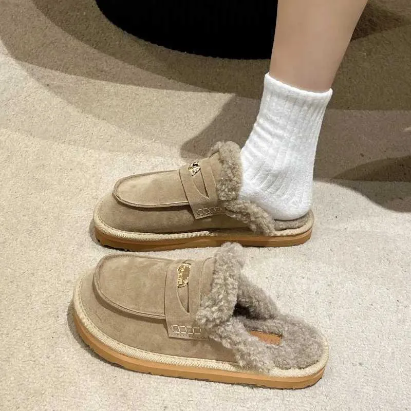 Winter Outdoor Cotton Casual Fashionable Warm Boots Comfortable and Non-slip Womens Home Slippers XW6.5 32bc