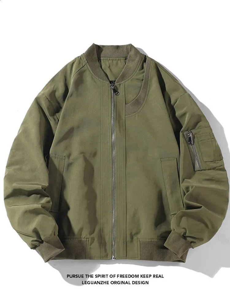 Casual Shirt American Retro Pilot Jacket Unisex Couple Fashion Loose Big Baseball Jacket 240909