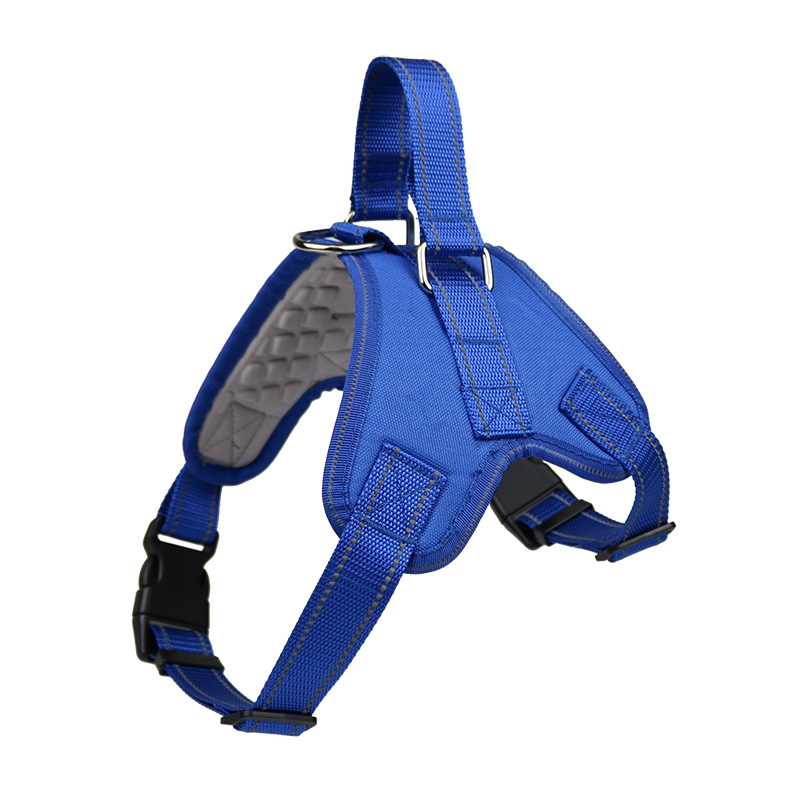 Dog Harness Adjustable Saddle Pet Harness Outdoor Reflective Oxford Cloth Harness for Large, Medium & Small Dog Training Running