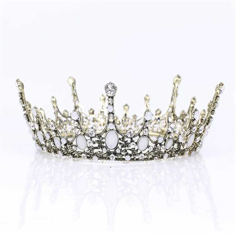 European and American Bride Headwear Crown Cake Decoration Wedding Dress Wedding Accessories Cross border Hair Accessories RoundX240913