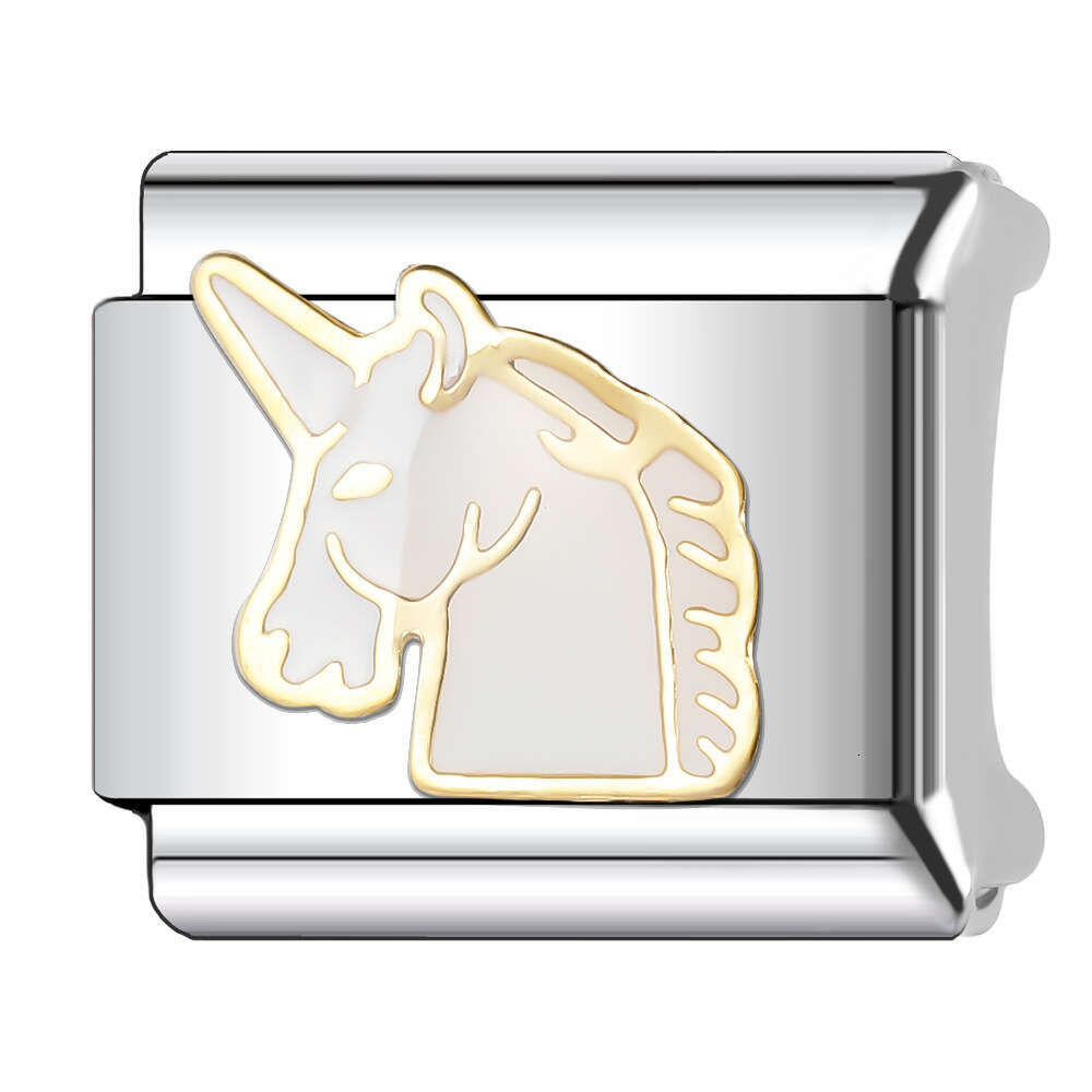 New Women's Gift flower and heart Bead Italian Charms Links Bangle Beads Fit 9mm Stainless Steel Bracelet Making DIY For Women Fashion Jewelry