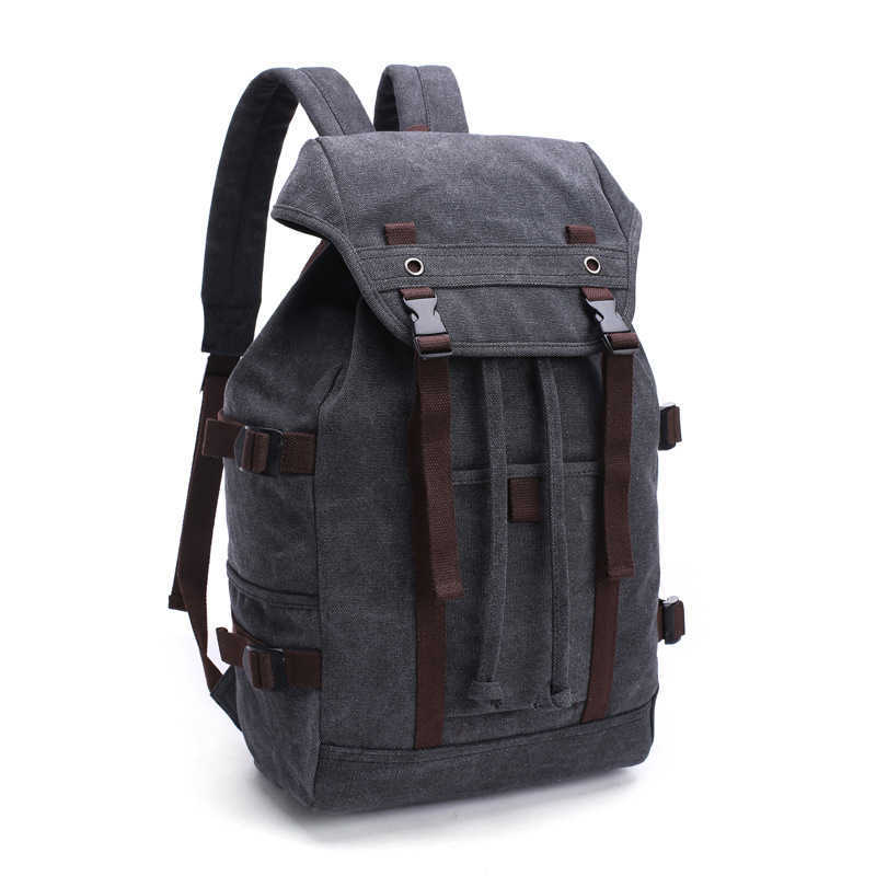 Korean casual street style versatile Canvas Backpack computer bag in various colors 240915