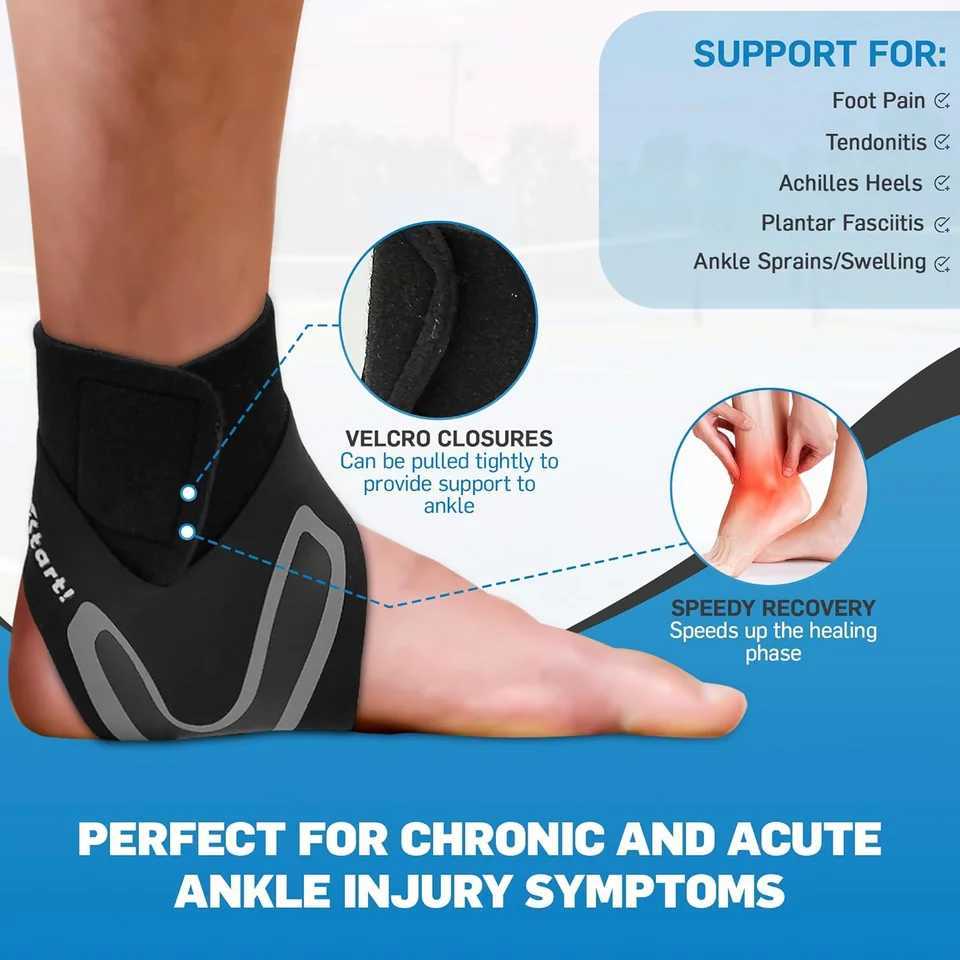 10Pair Sport Ankle Stabilizer Brace Compression Ankle Support Tendon Pain Relief Strap Foot Sprain Injury Wraps Run Basketball Y240913