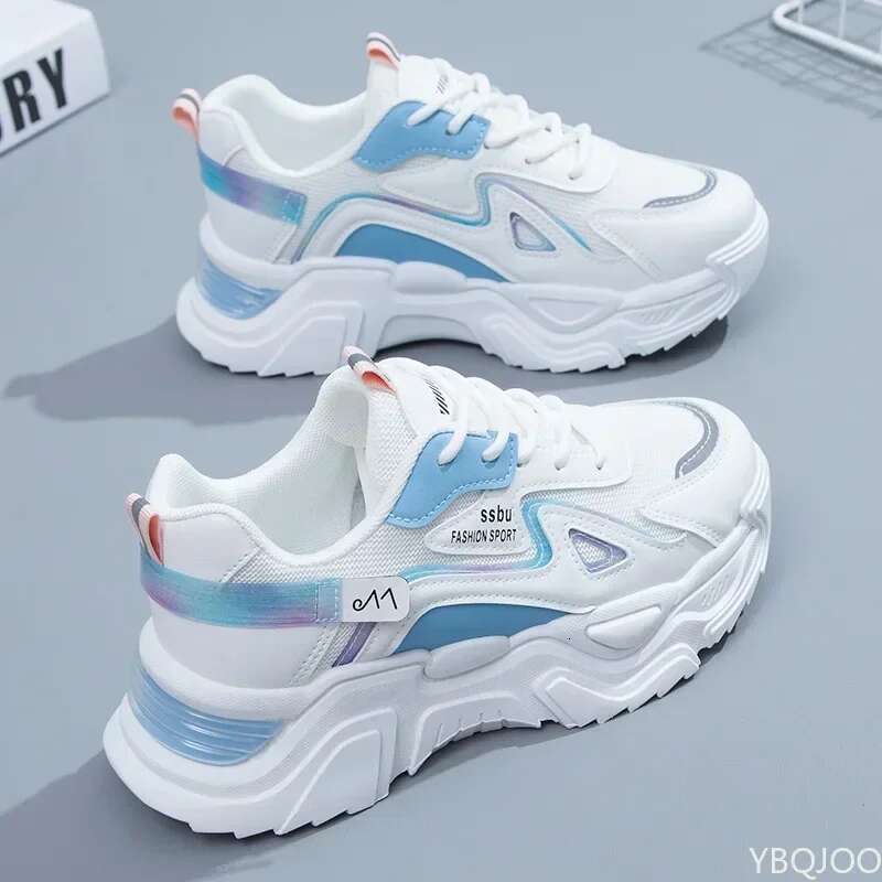 2023 Platform Flat Woman Green Casual Tra iners Ladies Chunky Sneakers Women Shoes