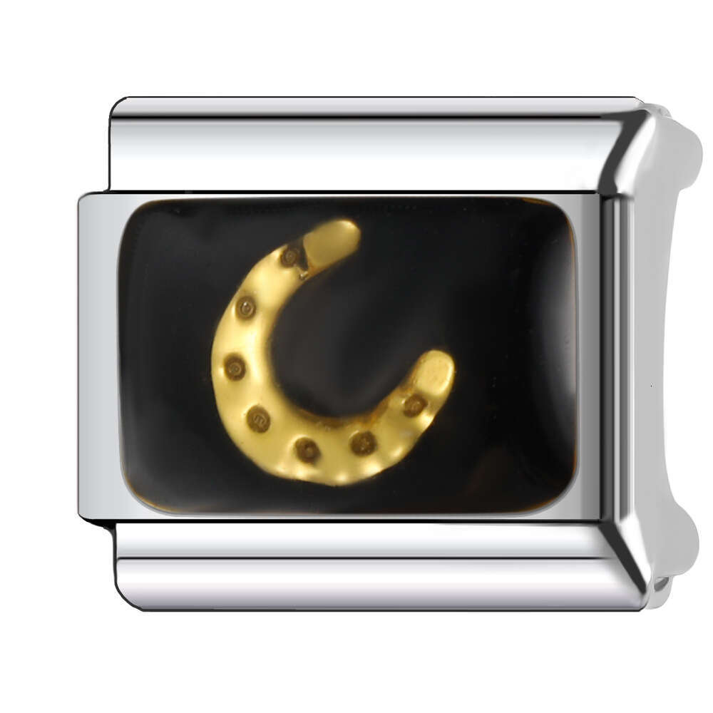 2024 Women's Gift Fit 9mm Stainless Steel Italian Charms Bracelet Links Beads Bracelet DIY Handmade Splicing Star Moon Pattern Italian Style