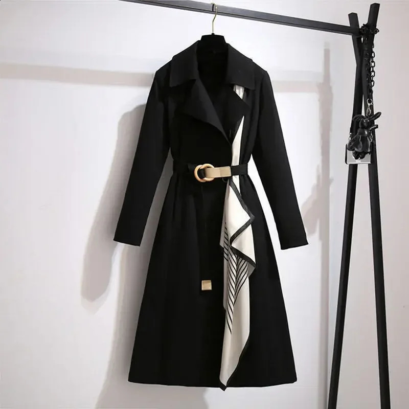 2024 Autumnwinter Womens Clothing Stylish Age-reducing Medium-length Slimming Jacket Trendy Womens Trench 240913