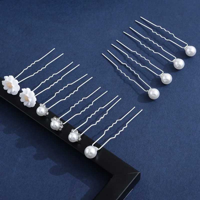20pcs Bridal Hair Jewelry Women Pearl Rhinestone U-shaped Pin Metal Barrette Clip Hairpins Wedding Hair Ornaments AccessoriesX240913