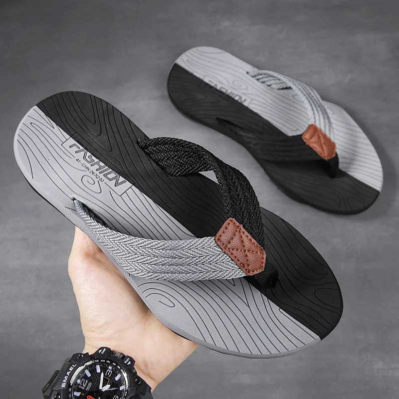 Men Slippers Summer Flip Flops Brand Fi Outdoor Comfortable Casual Slides Shoes N-slip Beach Men SandalsXJ250207
