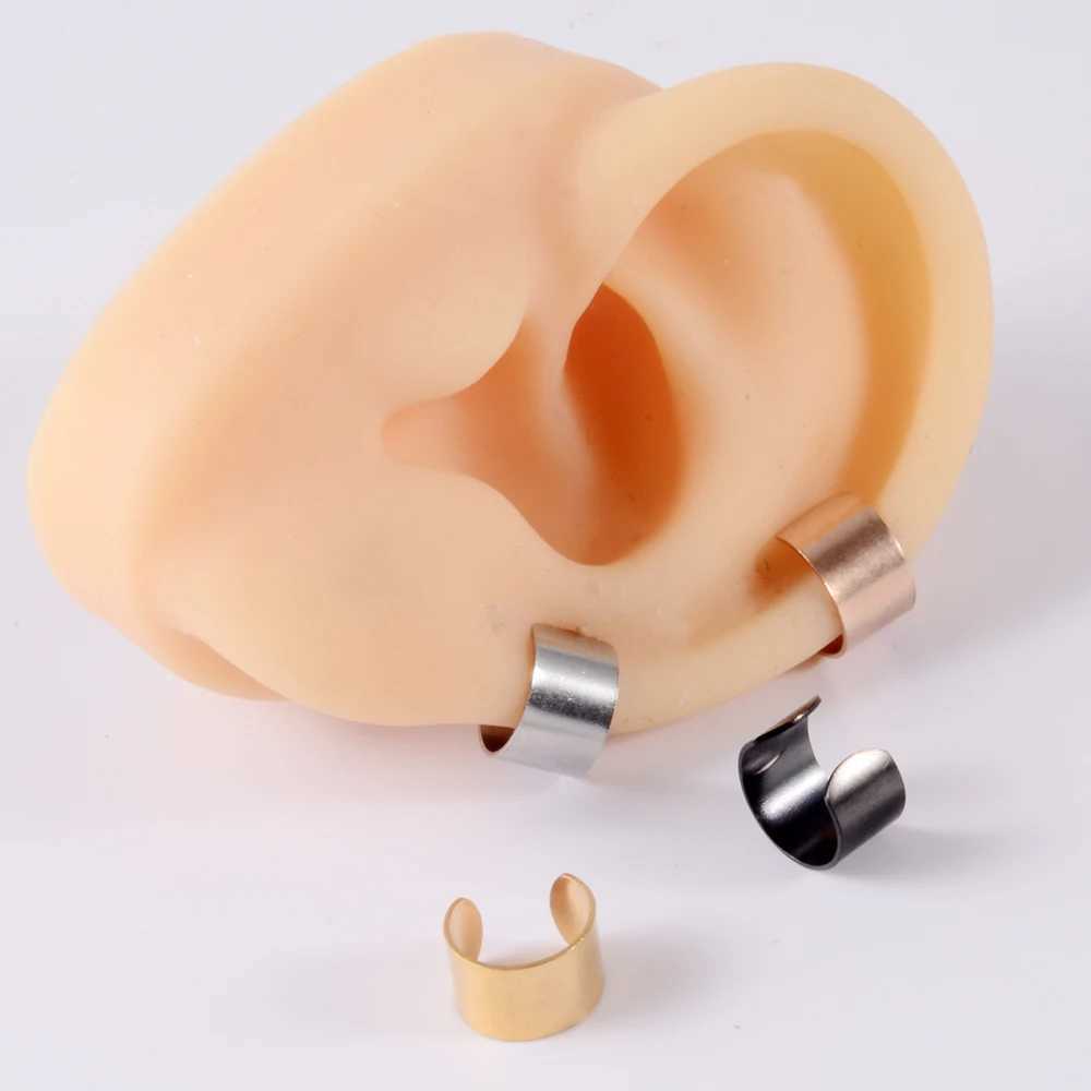 1PC Fashion Stainless Steel Ear Cuffs No-Drill Lip Ring Nose Septum Women Earrings Clip No Piercing Body Piercing JewelryX240913