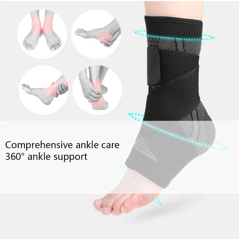 1 Pc Adjustable Compression Ankle Support Men Women Strong Ankle Brace Sports Protection Nylon Strap Belt Ankle Protector Y240913
