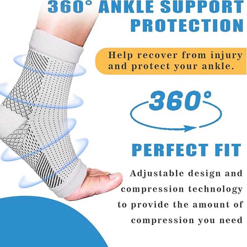1Pair Neuropathy Socks Ankle Protector Anti Fatigue Compression Foot Sleeve Support Brace Socks Exercise Sports Protective Gear Y240913