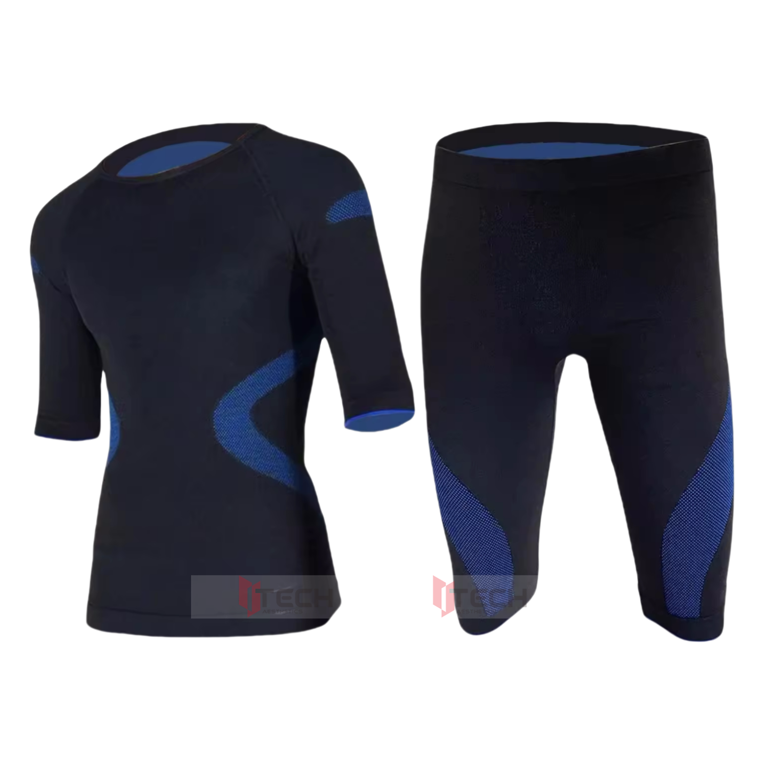 black blue ems vest electrostimulation miha bodytec ems training anzug ems training suit xs,s,m,l,xl