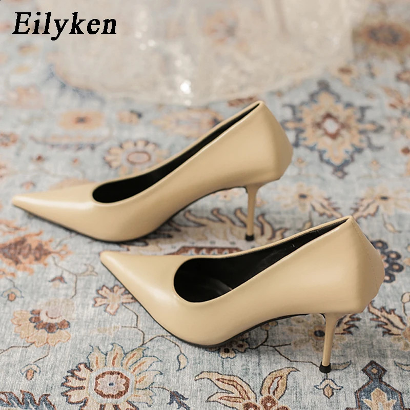 Eiyken SexyGreen Thin High Heels Pumps Women Pointed Toe Slip On Shoes Elegant Prom Wedding Stripper Ladies Sandals 250206