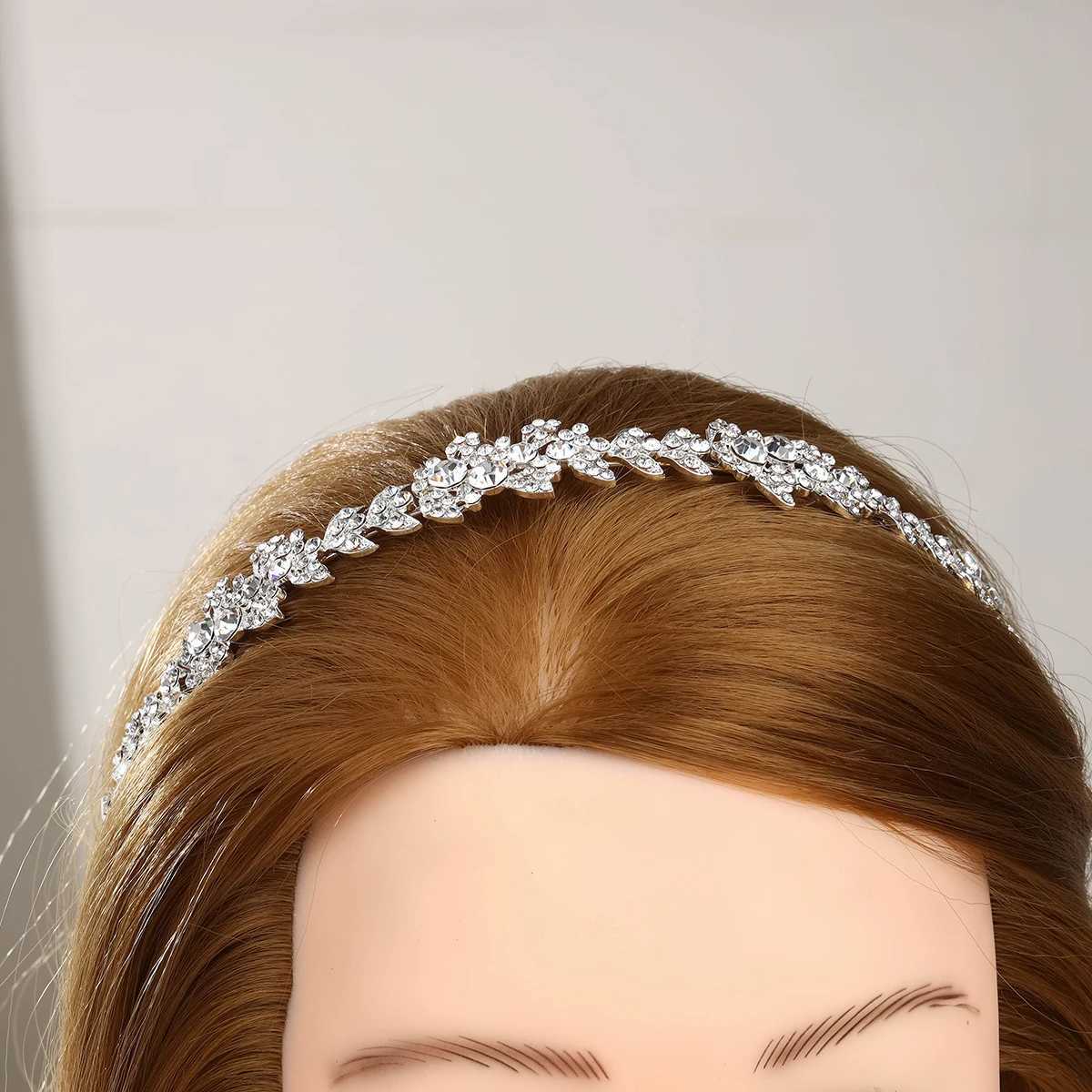 Luxury Silver Crystal Drop Bridal Jewelry Rhinestone Headpiece Wedding CrownX240913