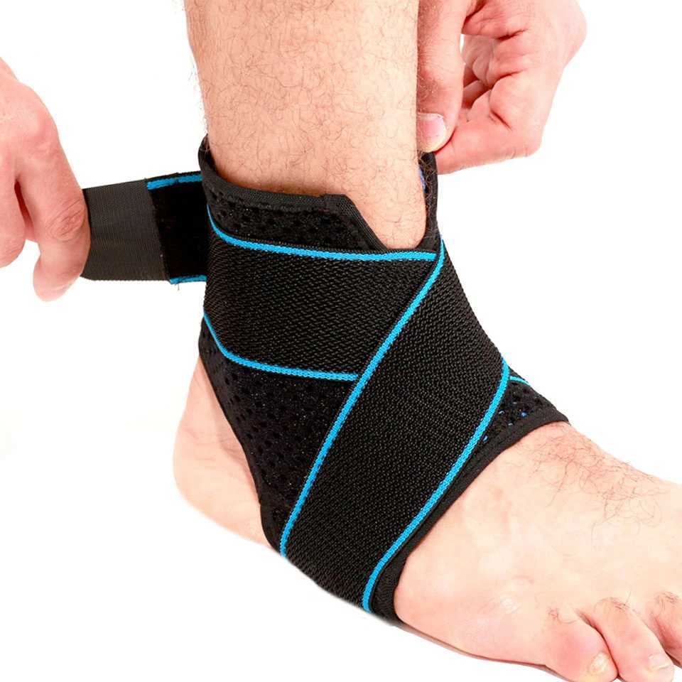 1PCS Ankle Support Brace Compression Sleeve with Adjustable Strap for Women Men Ankle Wrap Football Basketball Running Y240913