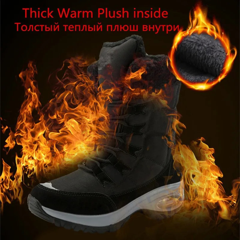 Winter Women High Quality Warm Snow Lace-up Comfortable Ankle Outdoor Waterproof Hiking Boots Size 36-42 240904 4