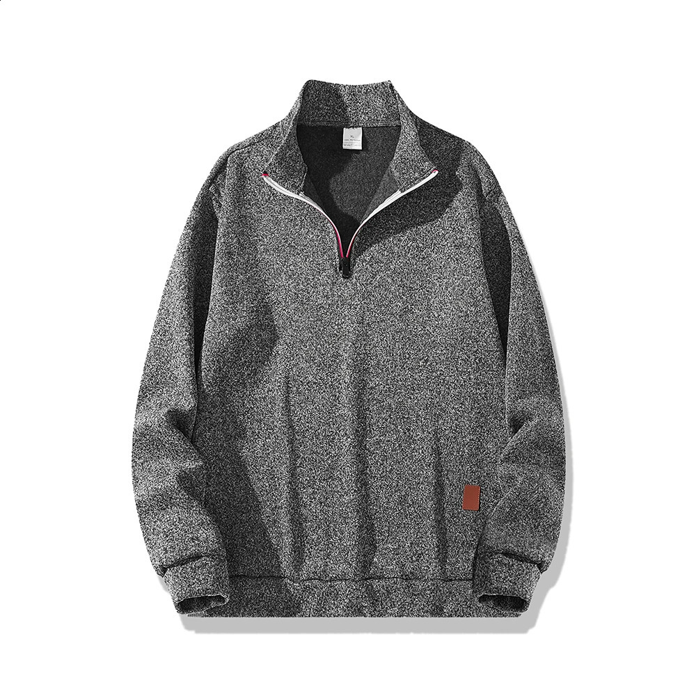 Mens Collar Half zipper Sweatshirts Spring Autumn Casual Pullover for Male Sweat Outdoor Turtleneck Coats Solid Sweatshir 240904