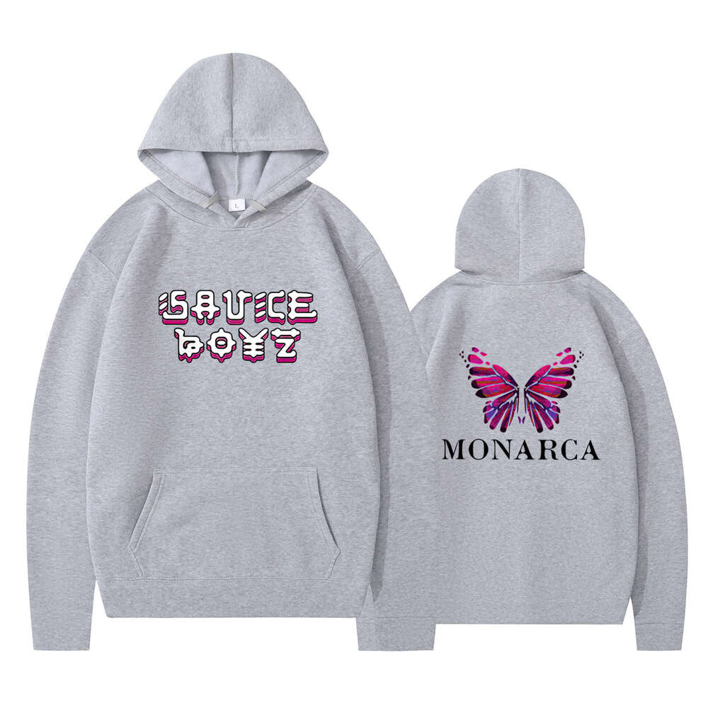 Hot Selling European And American Hip-Hop Butterfly Peripheral Printed Hoodie Men's And Women's Spring And Autumn Long Sleeved Top Hoodie