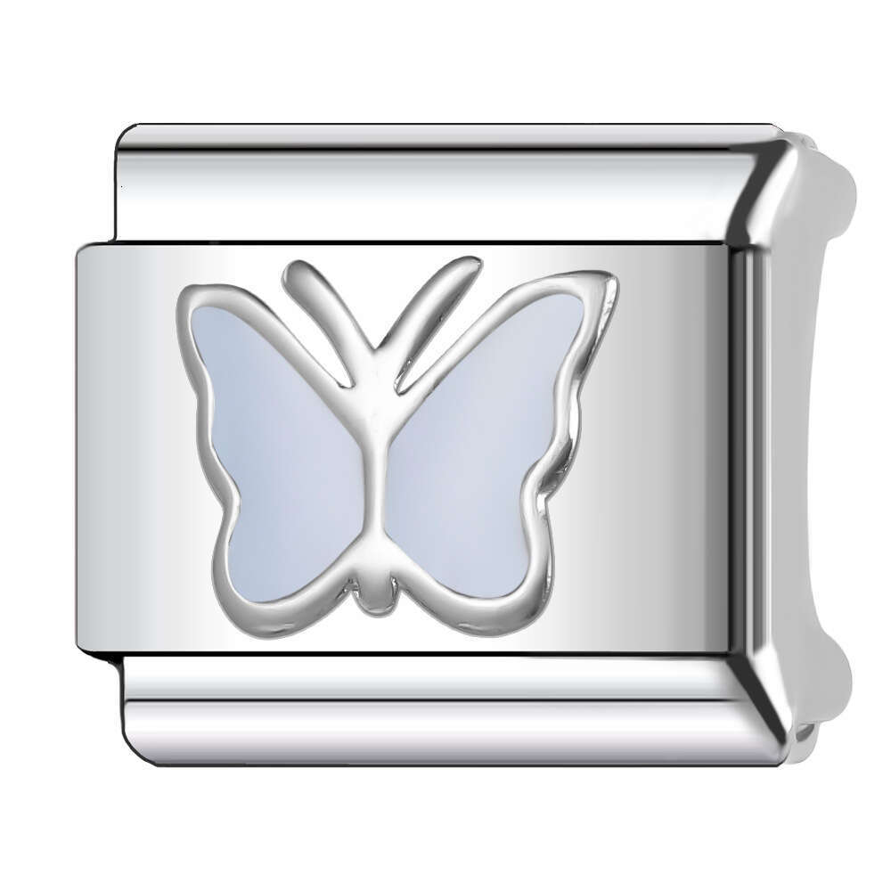 2024 New Women's Gift Cute Animal Colorful Butterfly bead Italian Charms Links Beads Fit 9Mm Stainless Steel Bracelet DIY Making Jewelry