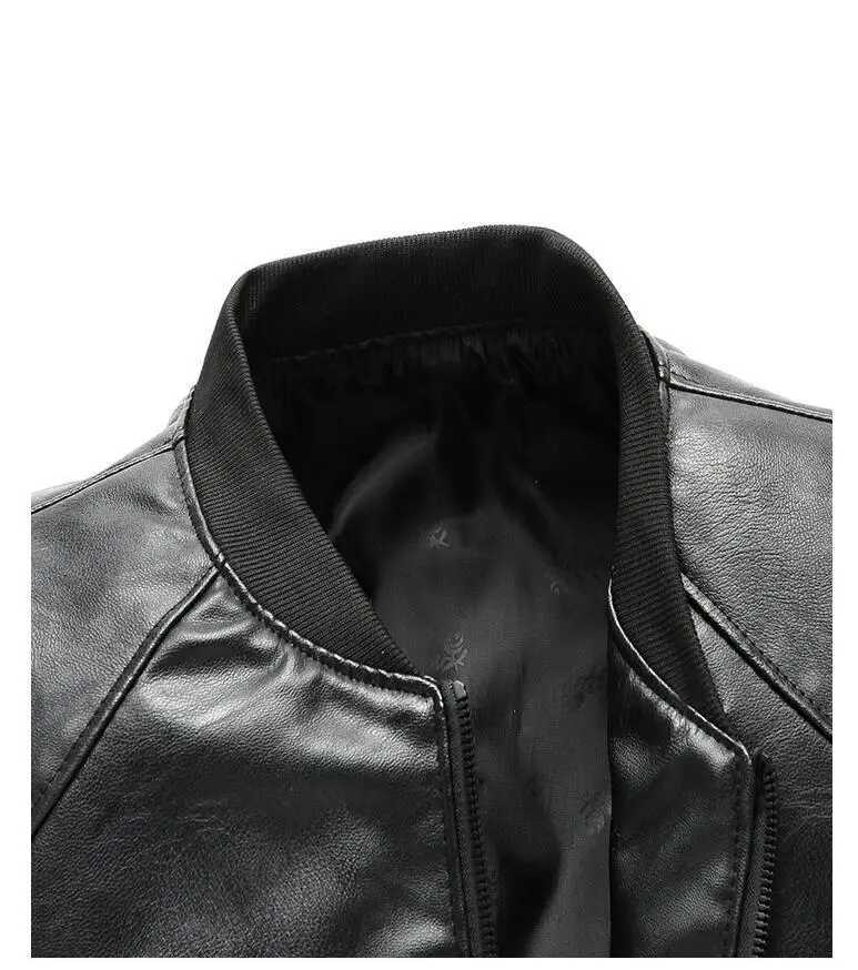 New Spring Autumn Men Slim Fit Casual Leather Jackets Good Quality Male Business Thin PU Leather Coats Mens Clothing Size 3XLX240913