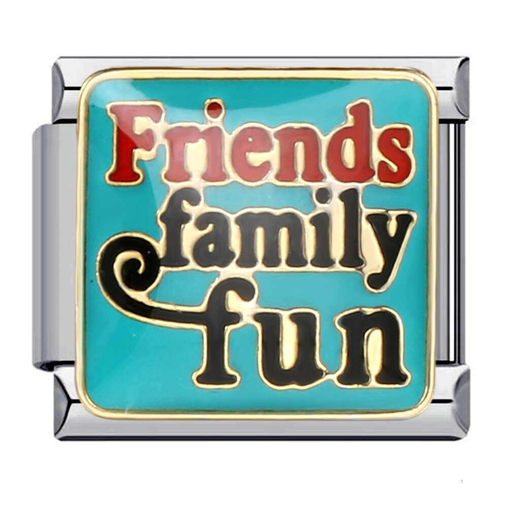 Family Elements DIY Welding enamel Italian charms Bracelet Accessories Italian Charm Links Stainless Steel Fit 9Mm Bracelet Jewelry DIY Making Gifts