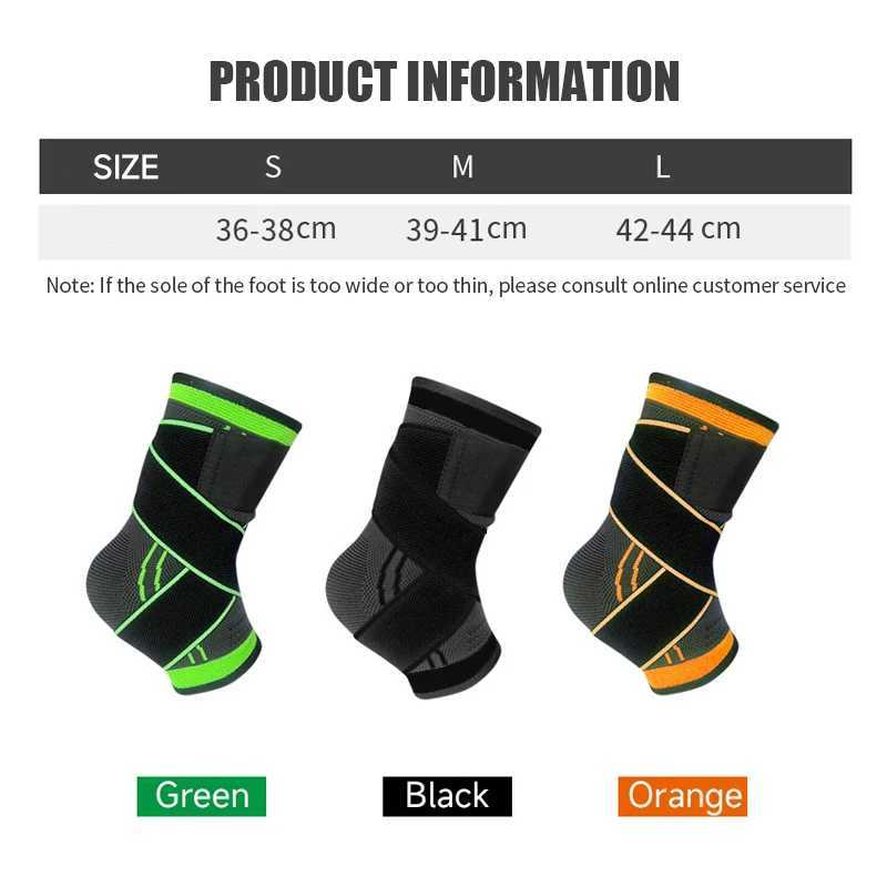 Ankle Support Brace Adjustable Strong Compression Knittd Ankle Sleeve For Men Women Sports Protection Y240913