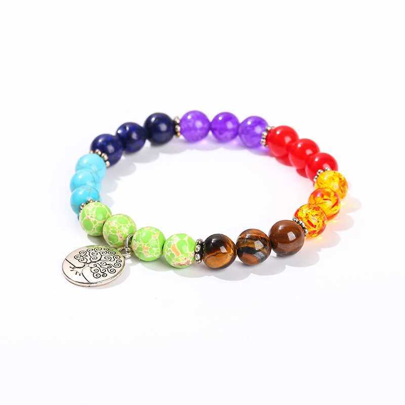 JD Natural Stone Eight Planet Bead Bracelet Mens Universe Seven Chakras Bracelet Yoga Energy Galaxy Sun Bracelet Jewelry W240913