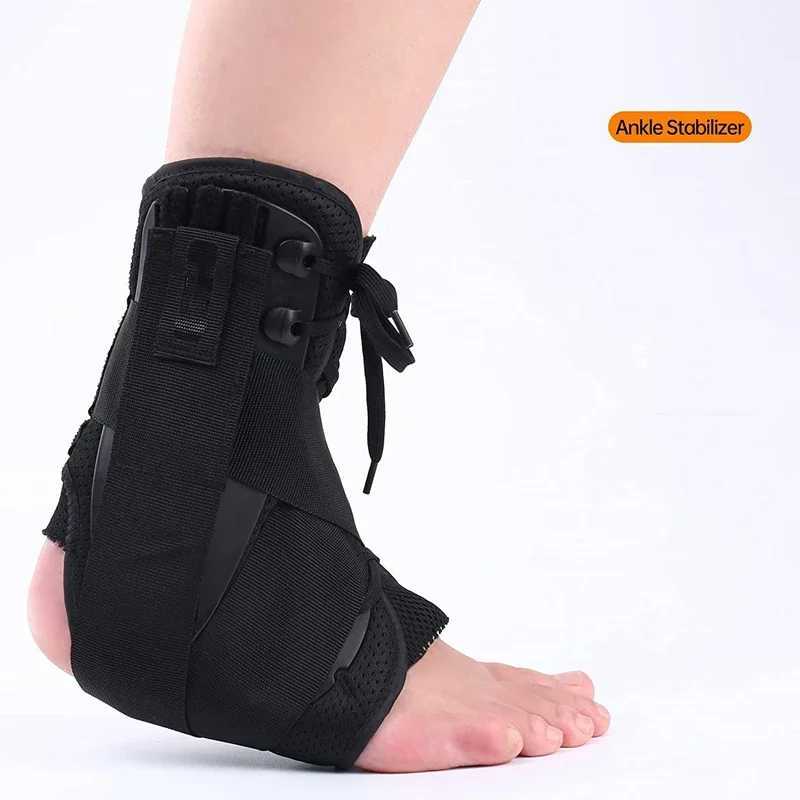 1Pcs Ankle Support Brace Adjustable Ankle Wrap Protector Women Men Lace Up Foot Stabilizer for Running Basketball Sports Safety Y240914