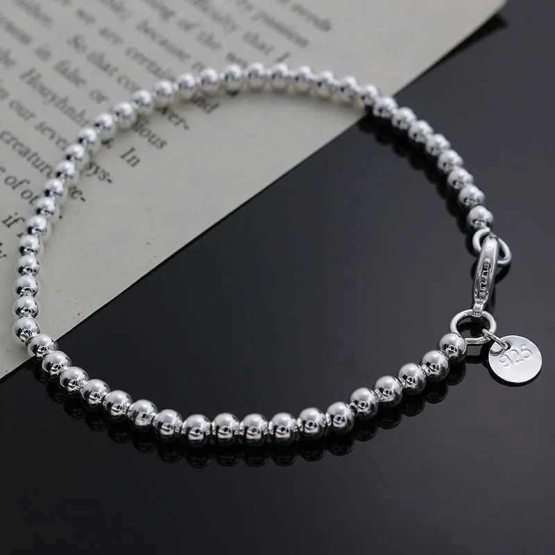 Beautiful fashion Elegant Gold color silver color 4MM beads chain women lady cute Bracelet high quality Gorgeous jewelry H198X240913
