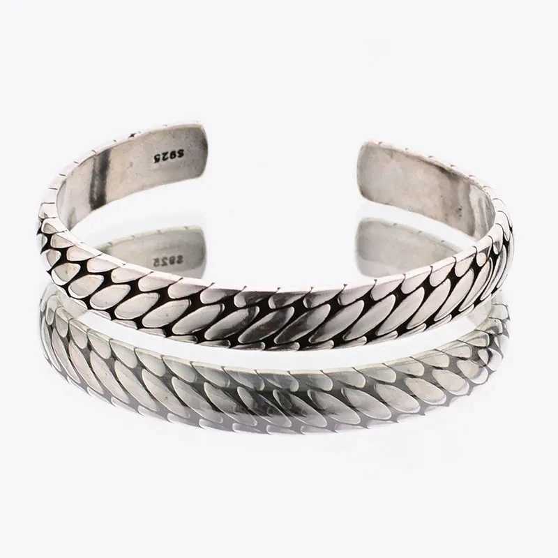 Retro Geometric Oval Pattern Personalized Womens Mens Open Bracelet Cuff Jewelry Casual Sports Party GiftX240913